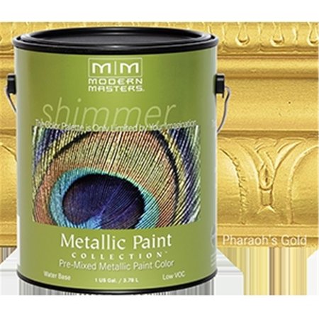 MODERN MASTERS ME660 1 Gallon Pharaohs Gold Metallic Paint - Semi Opaque MO327257
